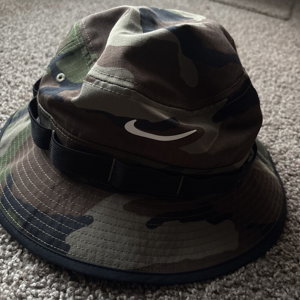 NIKE DRI-FIT BOONIE BUCKET HAT CAP CAMO Camoflauge SIZE M/L (DM3331 222)